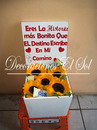 Arreglo Floral “Las cajas del Amor” De Girasol